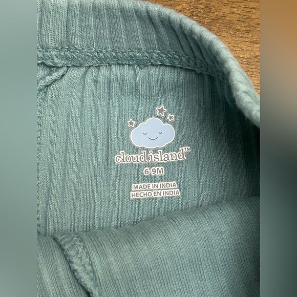 2 Ct Baby Boys 6-9 Months Cloud Island Pants Green And Gray (0242) - Picture 3 of 7